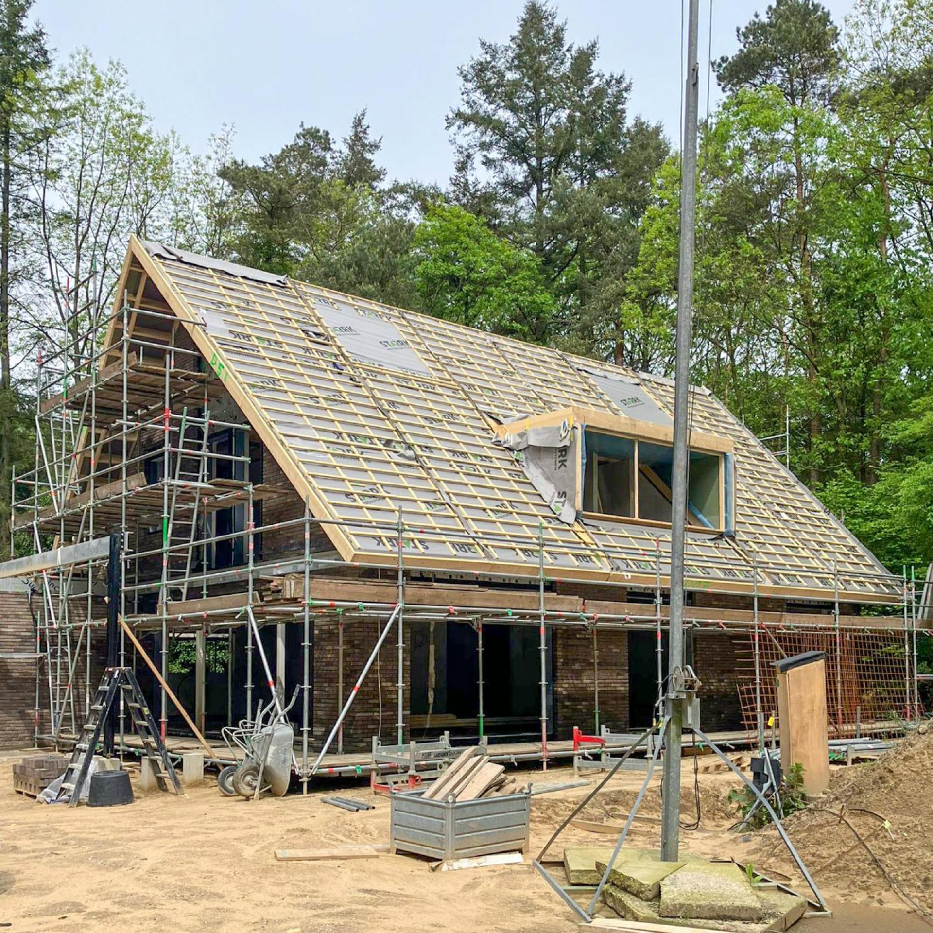 Nieuwbouw woning Lunteren - leveren dakelementen en dakkapellen