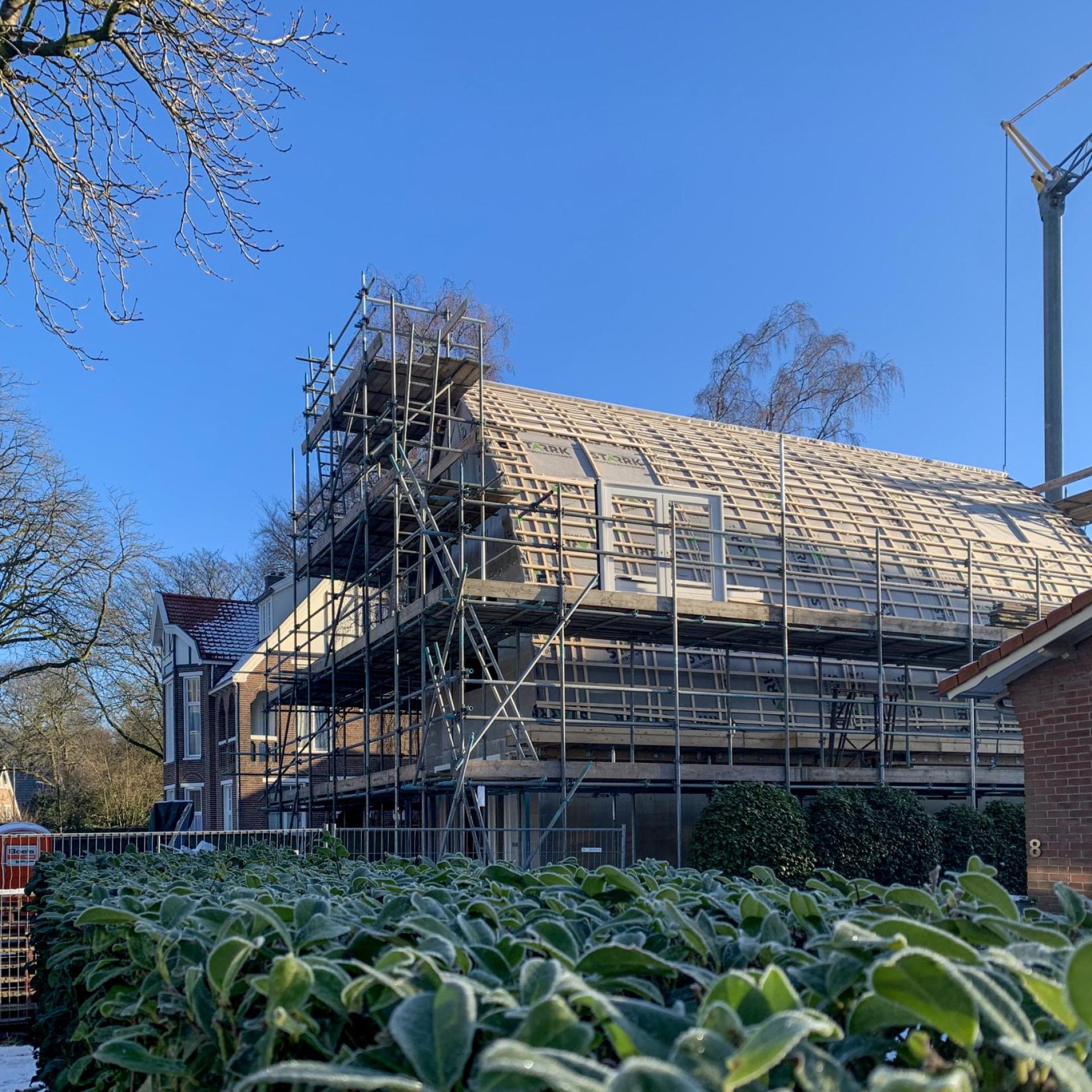 Nieuwbouw woning Lunteren - leveren wand- en dakelementen rond dak